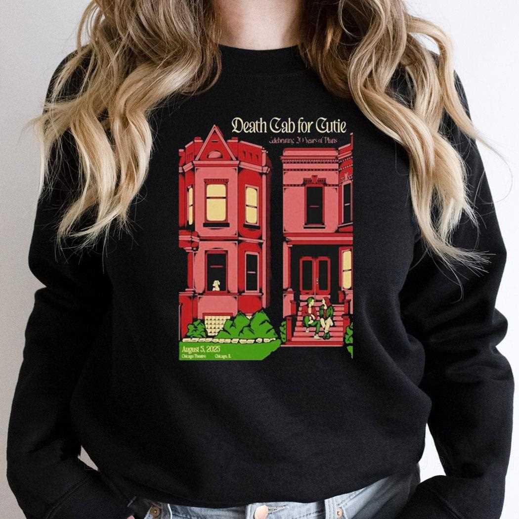 Death Cab For Cuite Aug 5 2025 The Chicago Theatre In Chicago Il Shirt Death Cab For Cuite Aug 5 2025 The Chicago Theatre In Chicago Il Shirt