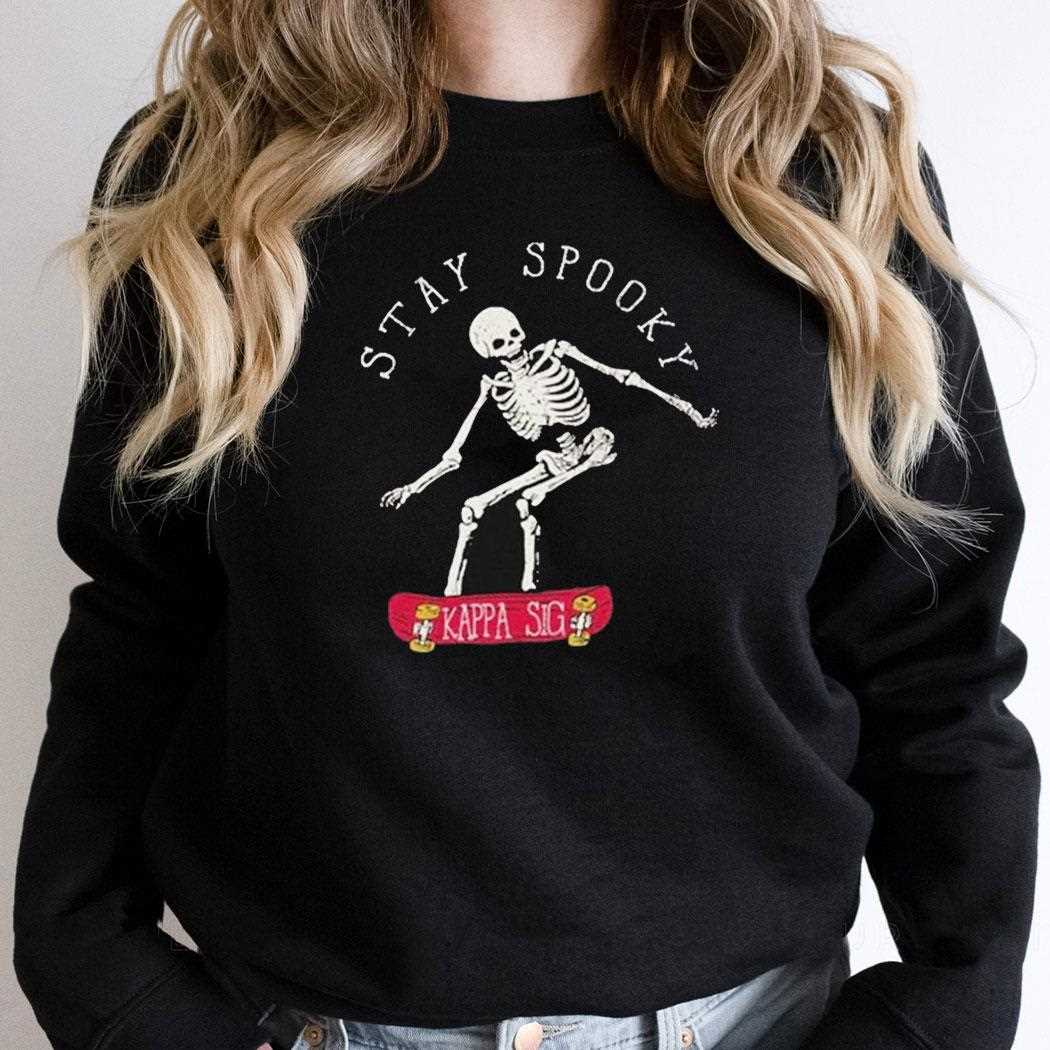Kappa Sigma Stay Spooky Skeleton Skate Shirt Kappa Sigma Stay Spooky Skeleton Skate Shirt