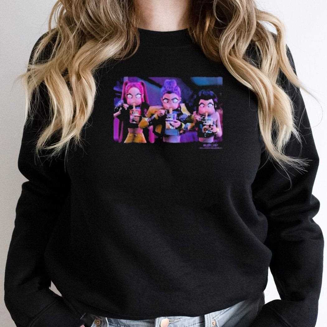 Kpop Demon Hunters Mira Rumi And Zoey Eating Ramen Angrily Shirt Kpop Demon Hunters Mira Rumi And Zoey Eating Ramen Angrily Shirt