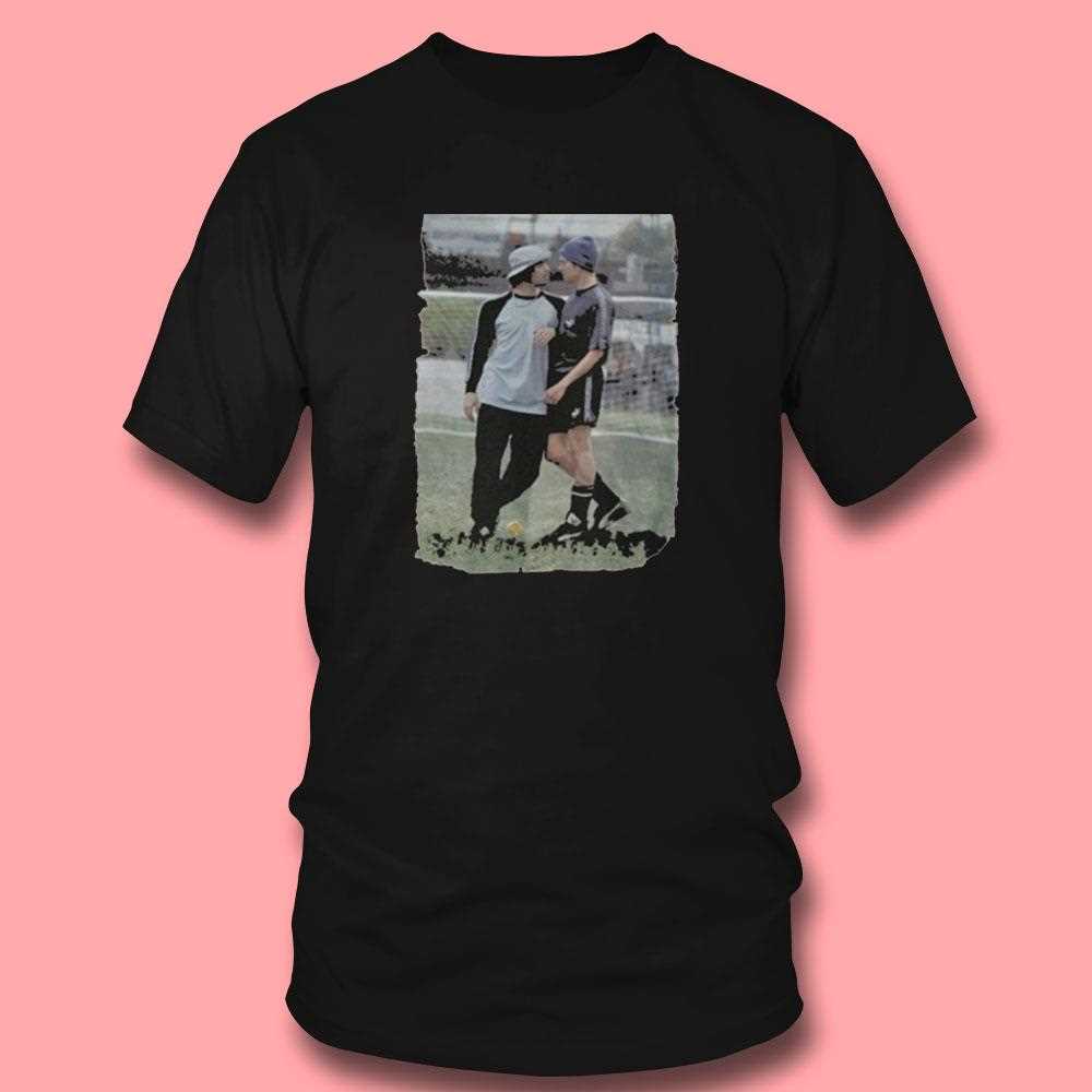 Liam Gallagher Oasis And Damon Albarn Blur Playing Soccer Shirt Liam Gallagher Oasis And Damon Albarn Blur Playing Soccer Shirt