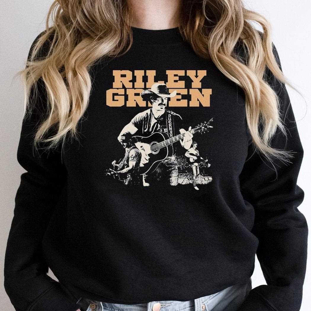 Riley Green Collage Photo Guitar Shirt Riley Green Collage Photo Guitar Shirt