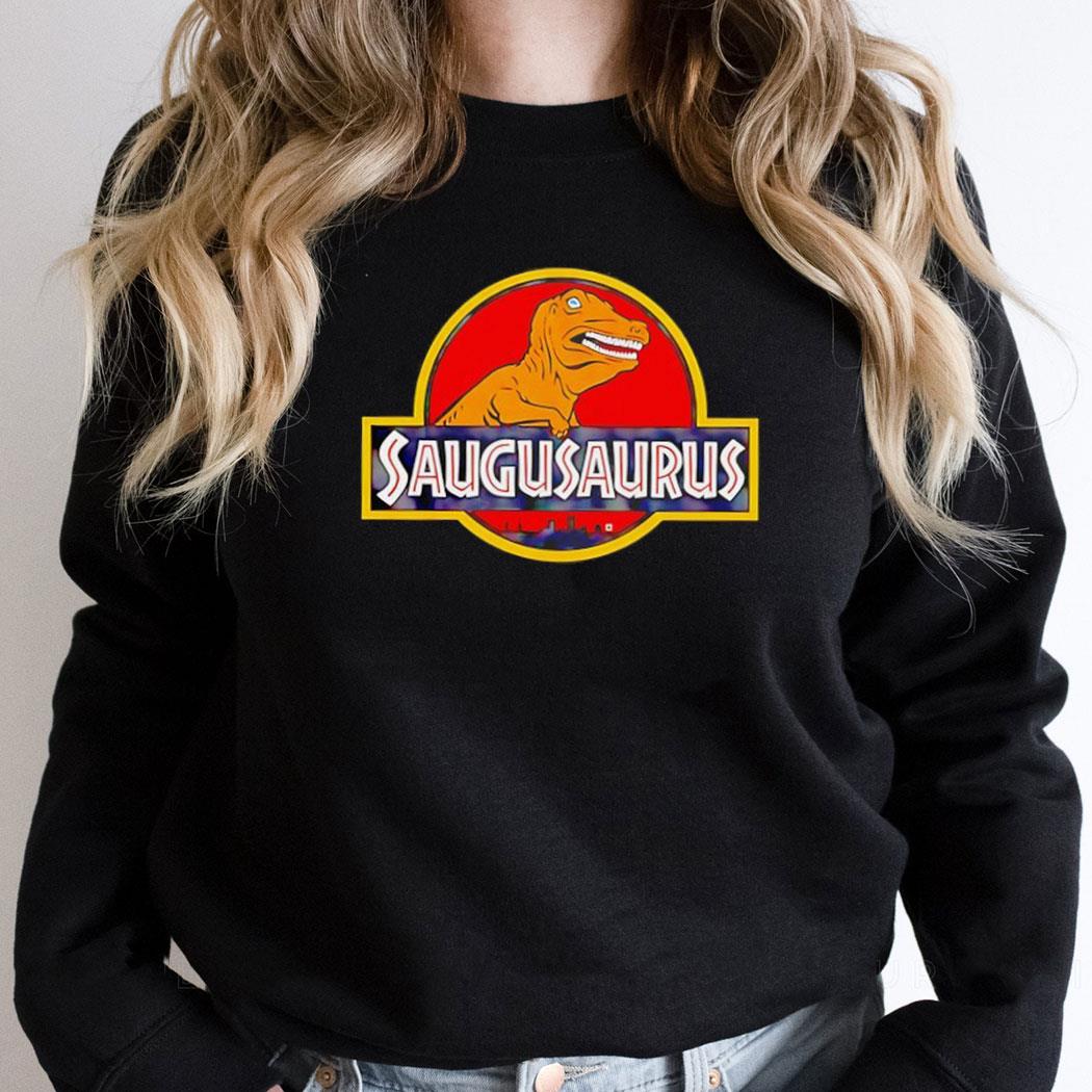 Saugusaurus Orange Dinosaur Logo Shirt Saugusaurus Orange Dinosaur Logo Shirt