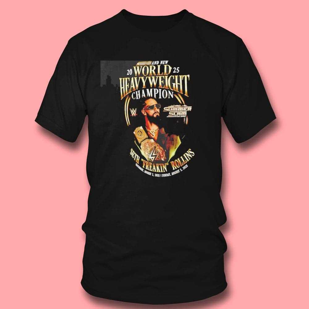 Seth Rollins New World Heavyweight Champion Summerslam Wwe Shirt Seth Rollins New World Heavyweight Champion Summerslam Wwe Shirt