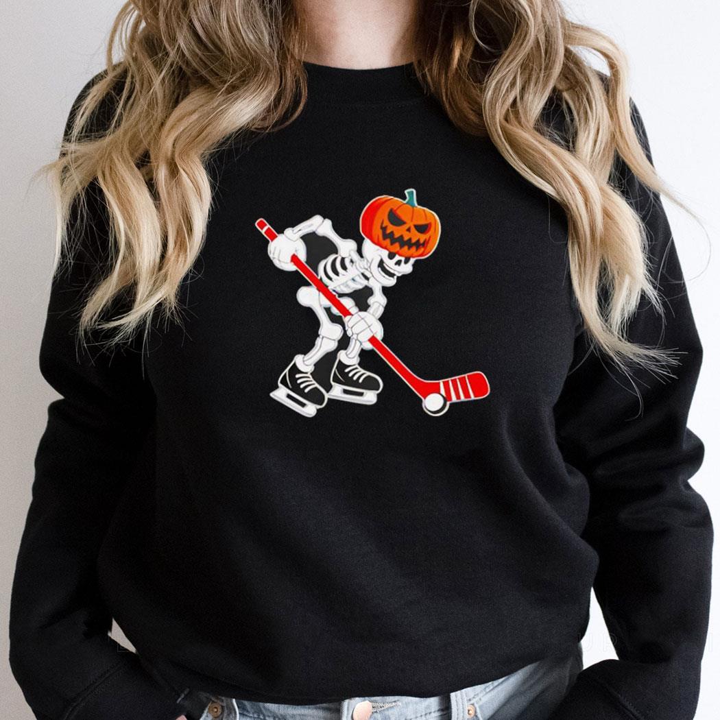 Skeleton Ice Hockey Halloween Shirt Skeleton Ice Hockey Halloween Shirt