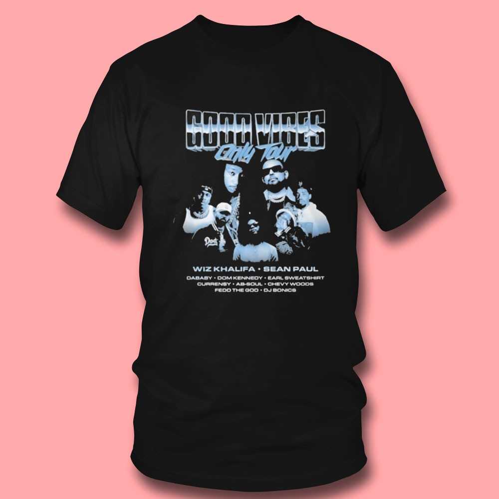 Wiz Khalifa And Sean Paul Good Vibes Only Tour 2025 Photo Shirt