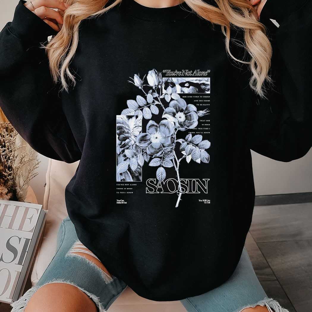 Saosin Youre Not Alone Floral Shirt Saosin Youre Not Alone Floral Shirt