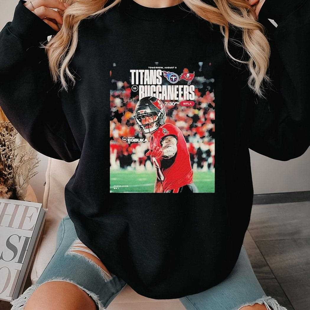 Tennessee Titans Vs Tampa Bay Buccaneers On August 9 2025 Nfl Preseason Matchup Shirt Tennessee Titans Vs Tampa Bay Buccaneers On August 9 2025 Nfl Preseason Matchup Shirt
