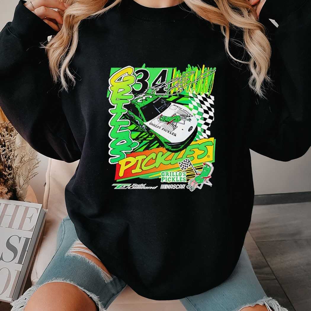 Todd Gilliland No 34 Ford Mustang Dark Horse For Front Row Motorsports Signature Shirt Todd Gilliland No 34 Ford Mustang Dark Horse For Front Row Motorsports Signature Shirt