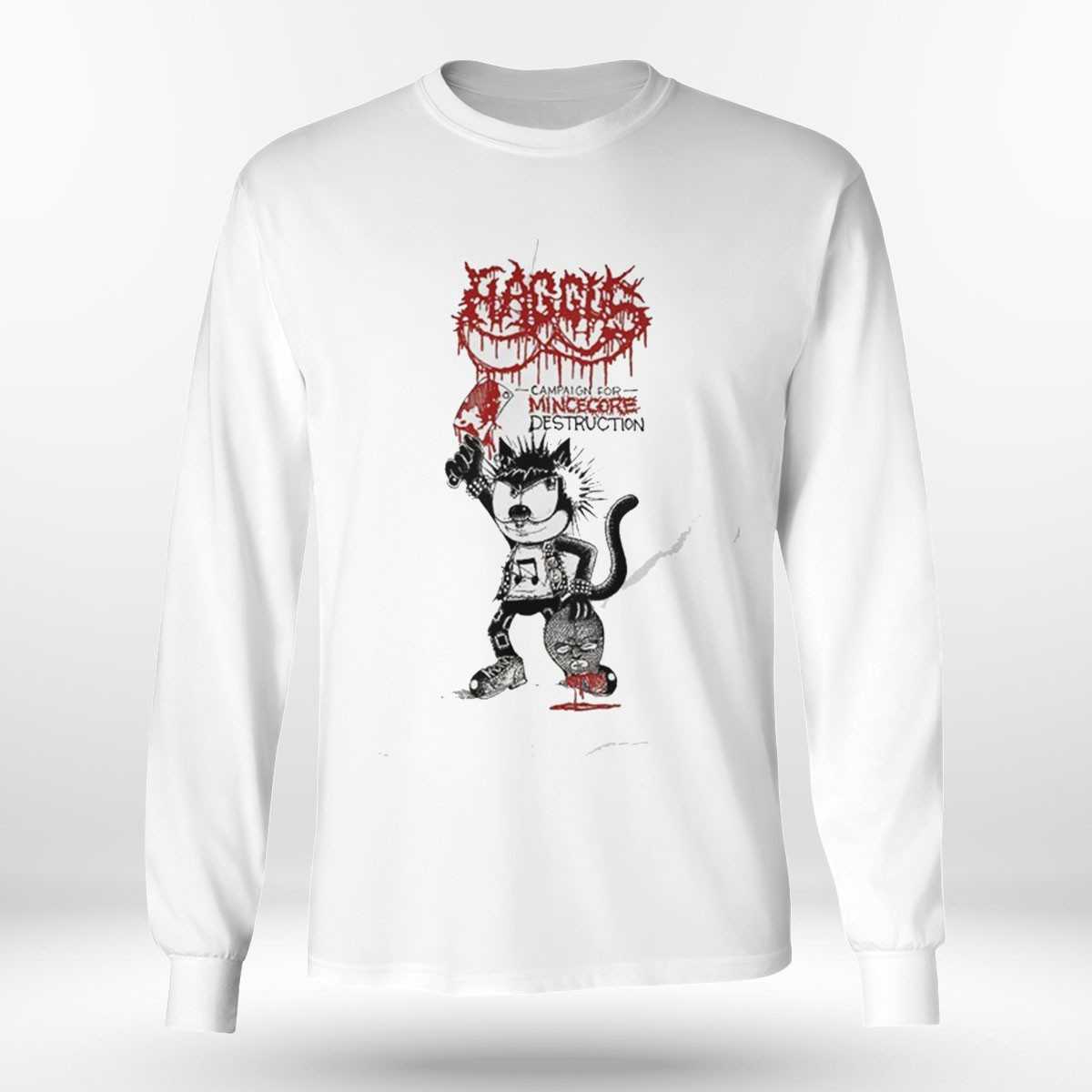 Haggus Campaign For Mincecore Destruction Cat Felix Knife Shirt Haggus Campaign For Mincecore Destruction Cat Felix Knife Shirt