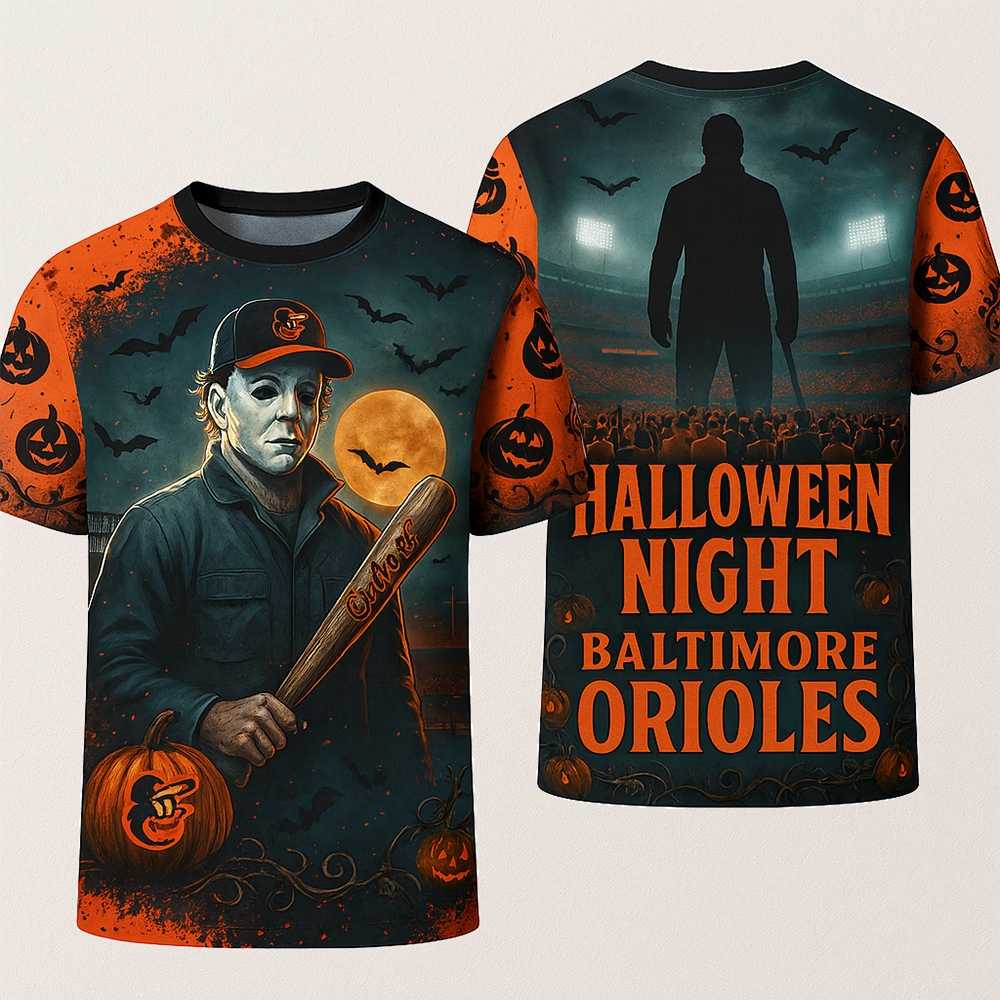 Michael Myers Halloween Night Baltimore Orioles 2025 Shirt