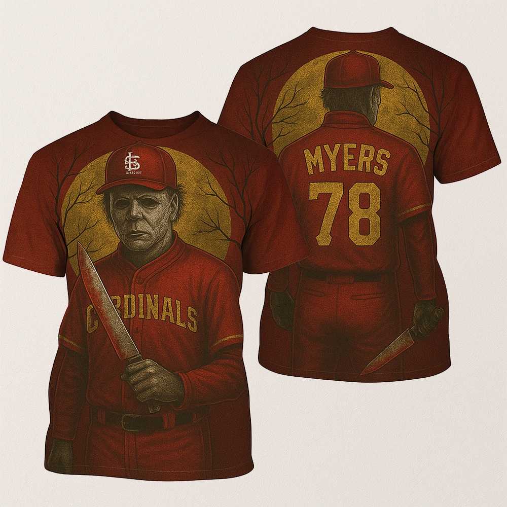 Michael Myers Louis Cardinals Horror Halloween 2025 Shirt