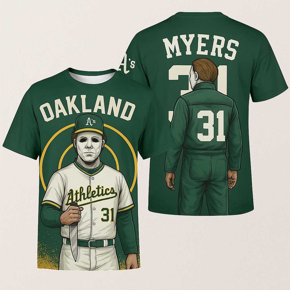 Michael Myers Oakland Athletics 2025 Halloween Shirt