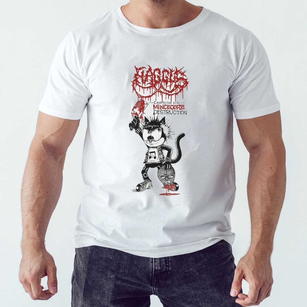 Haggus Campaign For Mincecore Destruction Cat Felix Knife Shirt Haggus Campaign For Mincecore Destruction Cat Felix Knife Shirt
