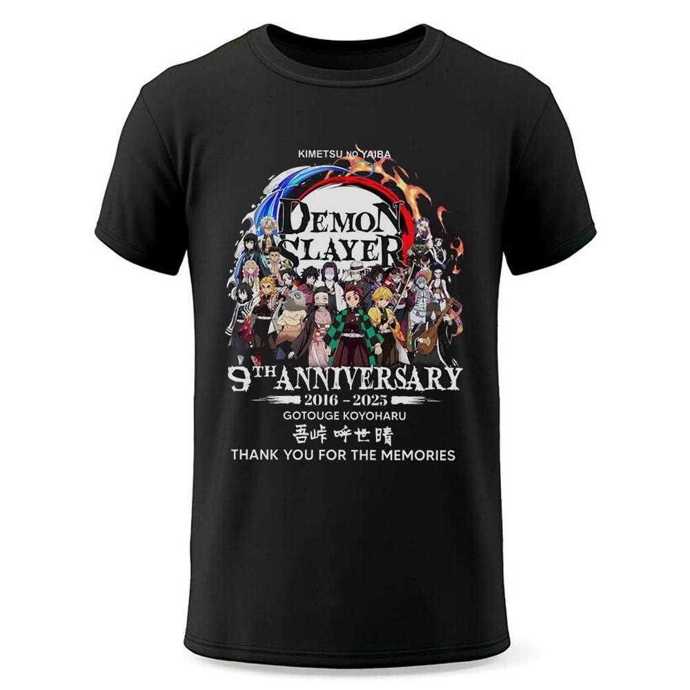 Demon Slayer Kimetsu No Yaiba 9th Anniversary Tee Demon Slayer Kimetsu No Yaiba 9th Anniversary Tee
