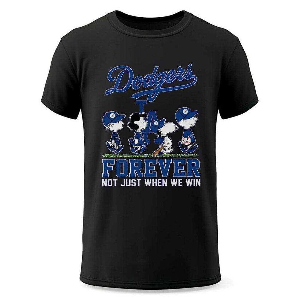 Dodgers Peanuts Gang Fan Forever T-shirt Dodgers Peanuts Gang Fan Forever T-shirt