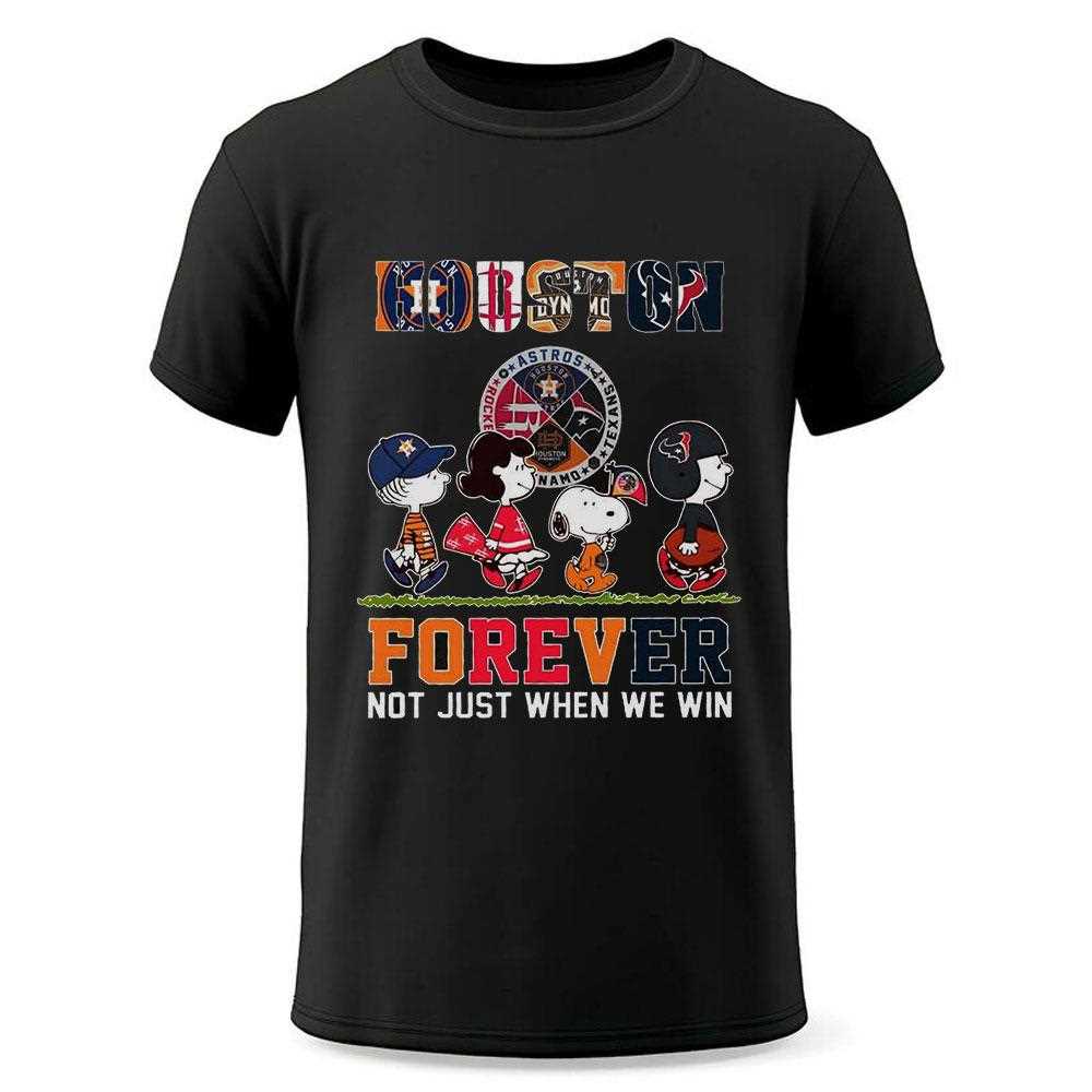 Houston Peanuts Gang Sports Fan Forever T-shirt Houston Peanuts Gang Sports Fan Forever T-shirt