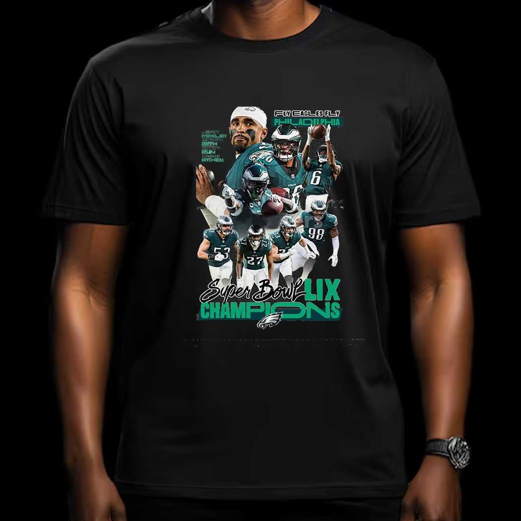 Nfl Philadelphia Eagles Super Bowl Lix Champions Tee Nfl Philadelphia Eagles Super Bowl Lix Champions Tee