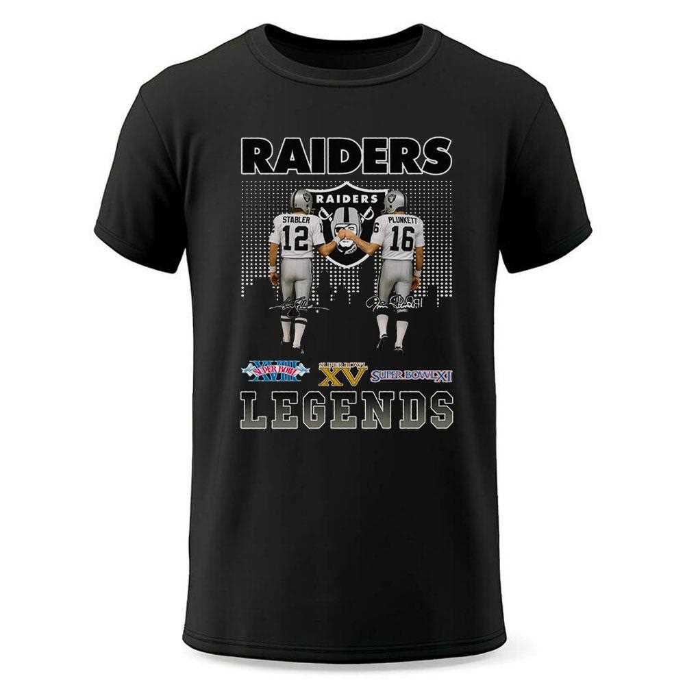 Raiders Legends Stabler And Plunkett Super Bowl Victories Shirt Raiders Legends Stabler And Plunkett Super Bowl Victories Shirt