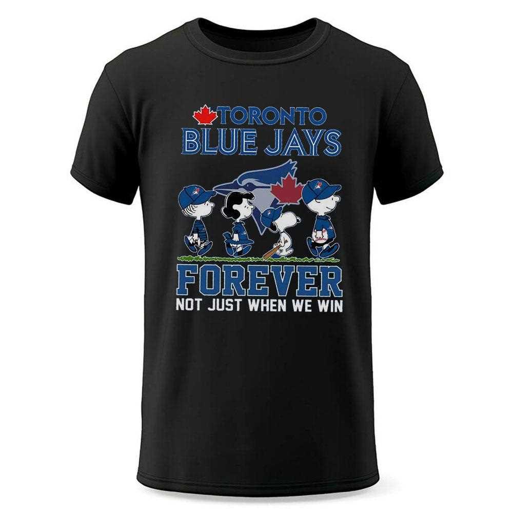 Toronto Blue Jays Peanuts Gang Fan Forever T-shirt Toronto Blue Jays Peanuts Gang Fan Forever T-shirt