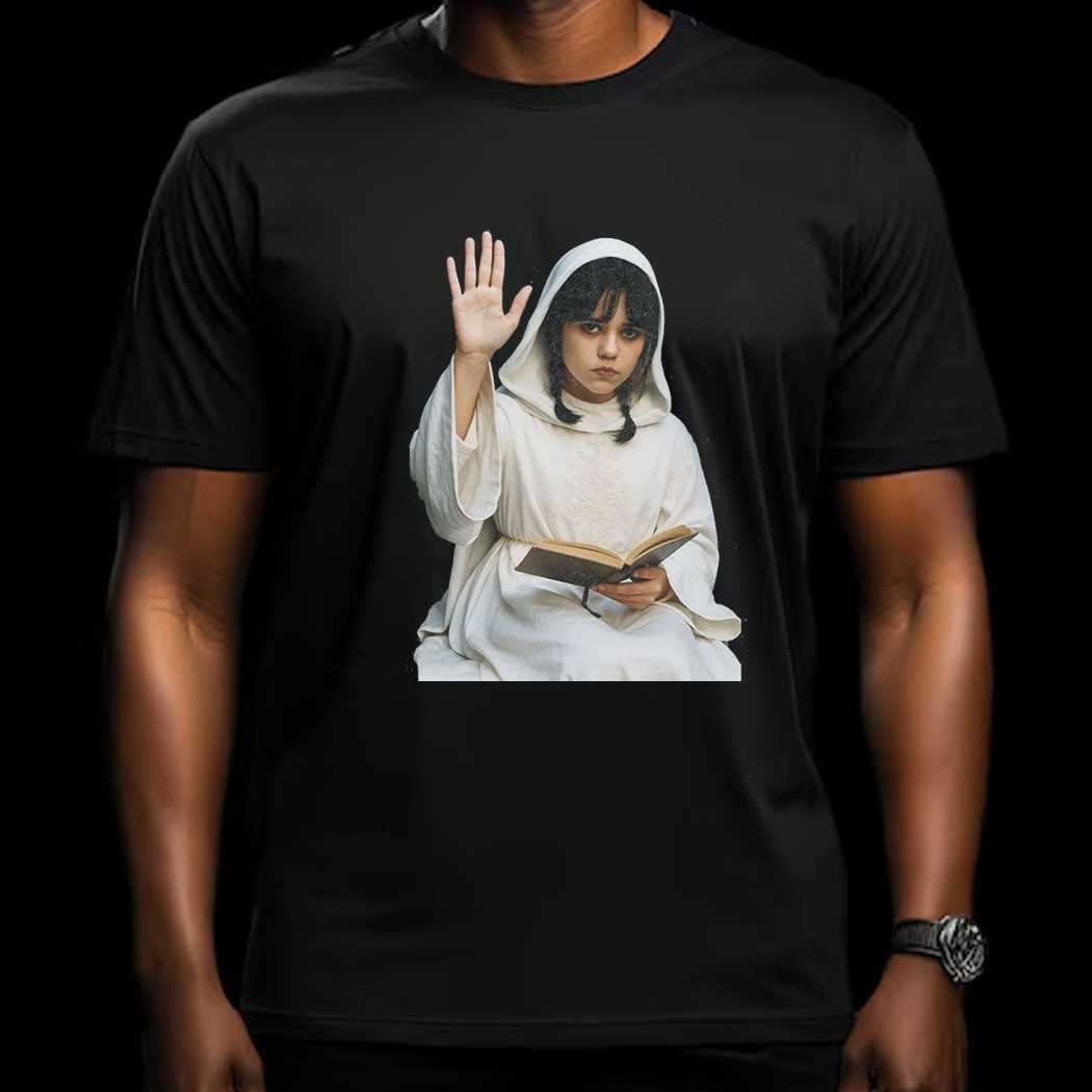 Wednesday White Hooded Monk Tee Wednesday White Hooded Monk Tee
