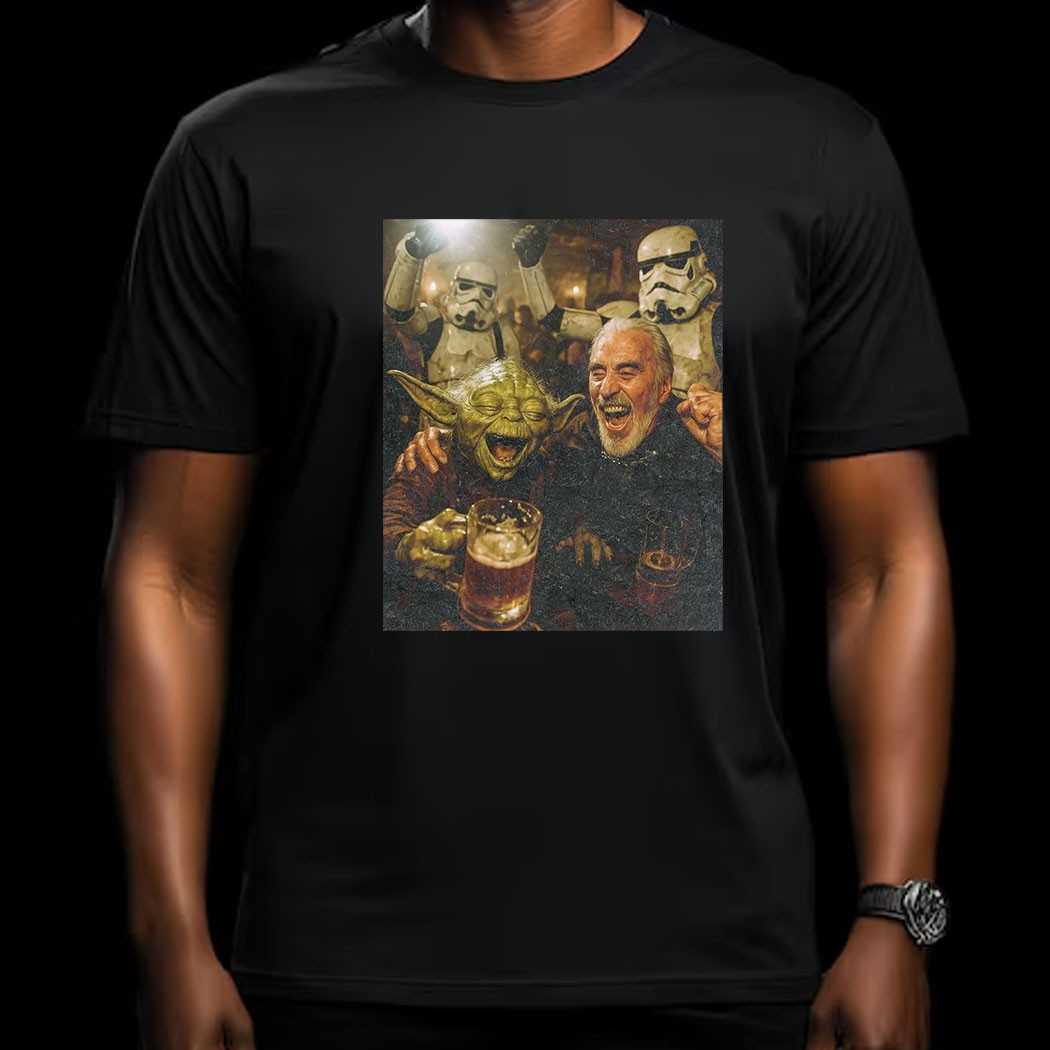 Yoda Count Dooku And Stormtroopers Drinking Beer T-shirt