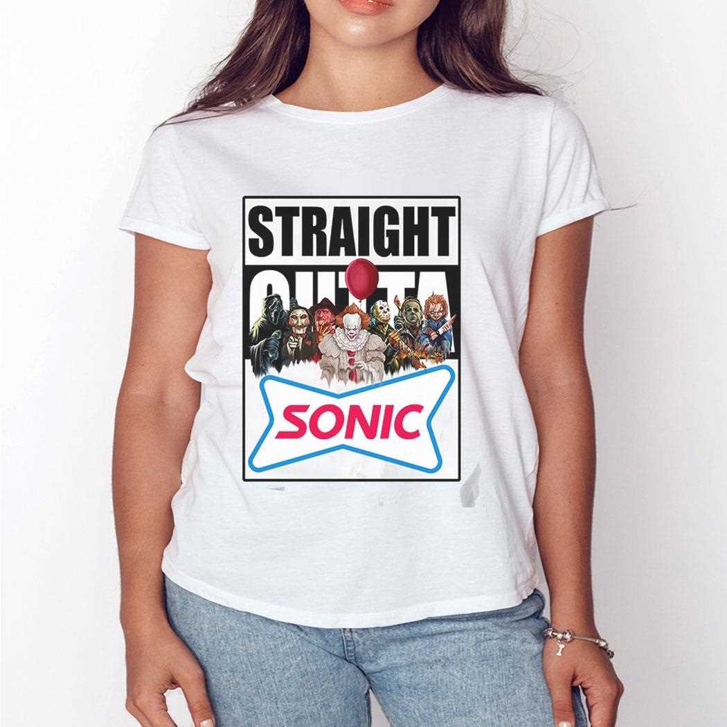 Straight Outta Sonic Drive-in Horror Crew Tee Straight Outta Sonic Drive-in Horror Crew Tee