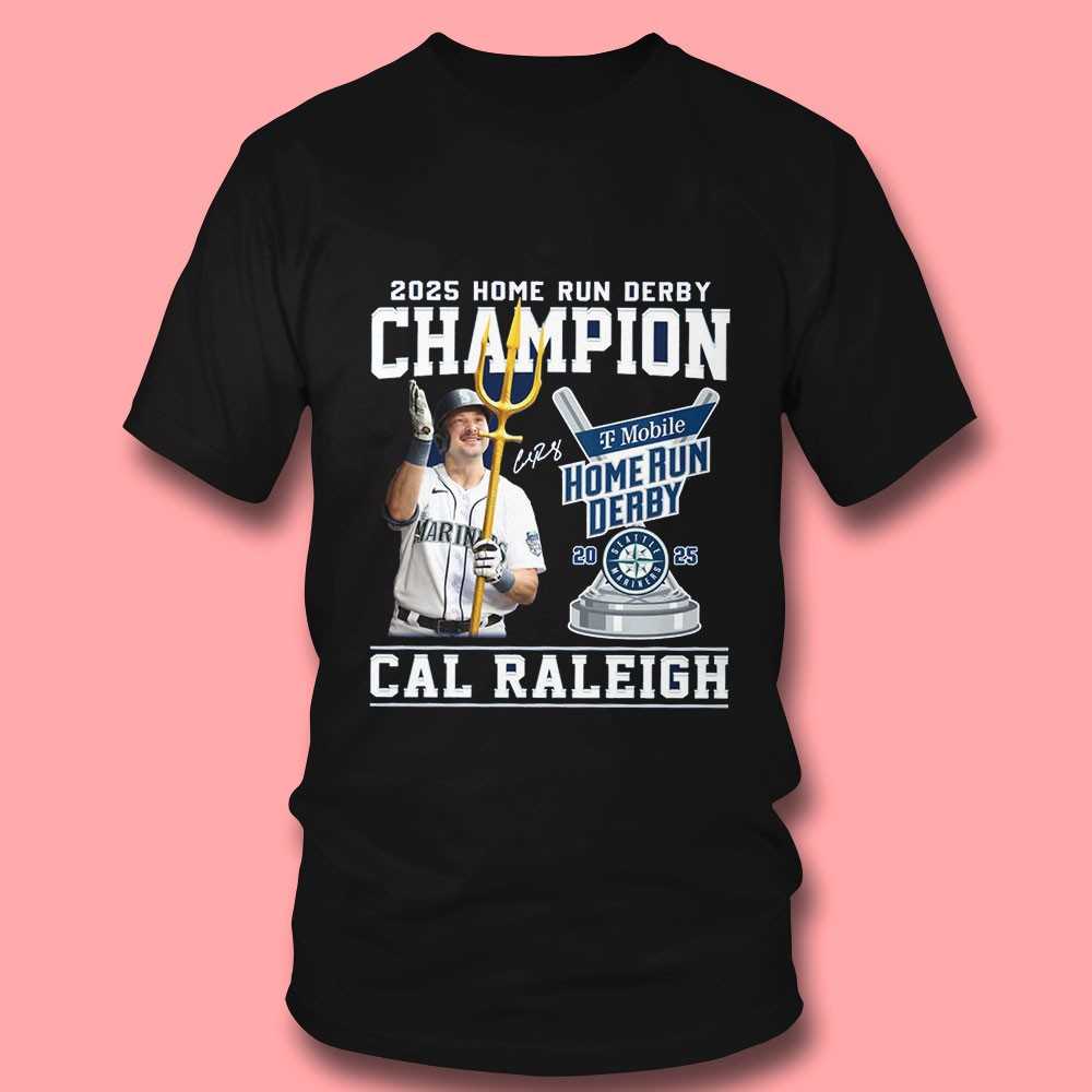 2025 Home Run Derby Champion Cal Raleigh Poseidon Signature Shirt