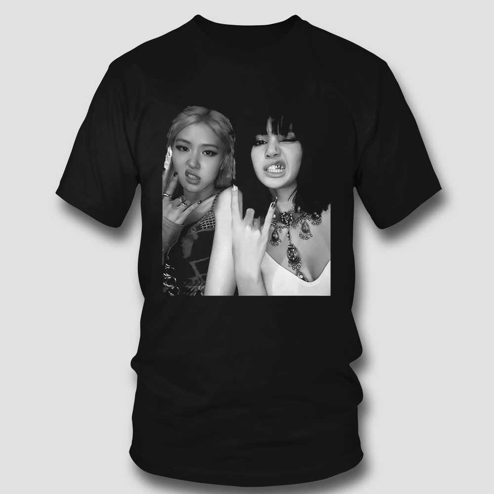 Blackpink Rose And Lisa Rock On Tee Blackpink Rose And Lisa Rock On Tee