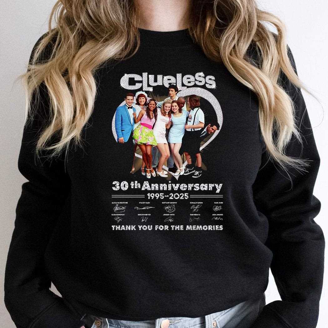 Clueless 30th Anniversary Cast And Signatures Tee Clueless 30th Anniversary Cast And Signatures Tee