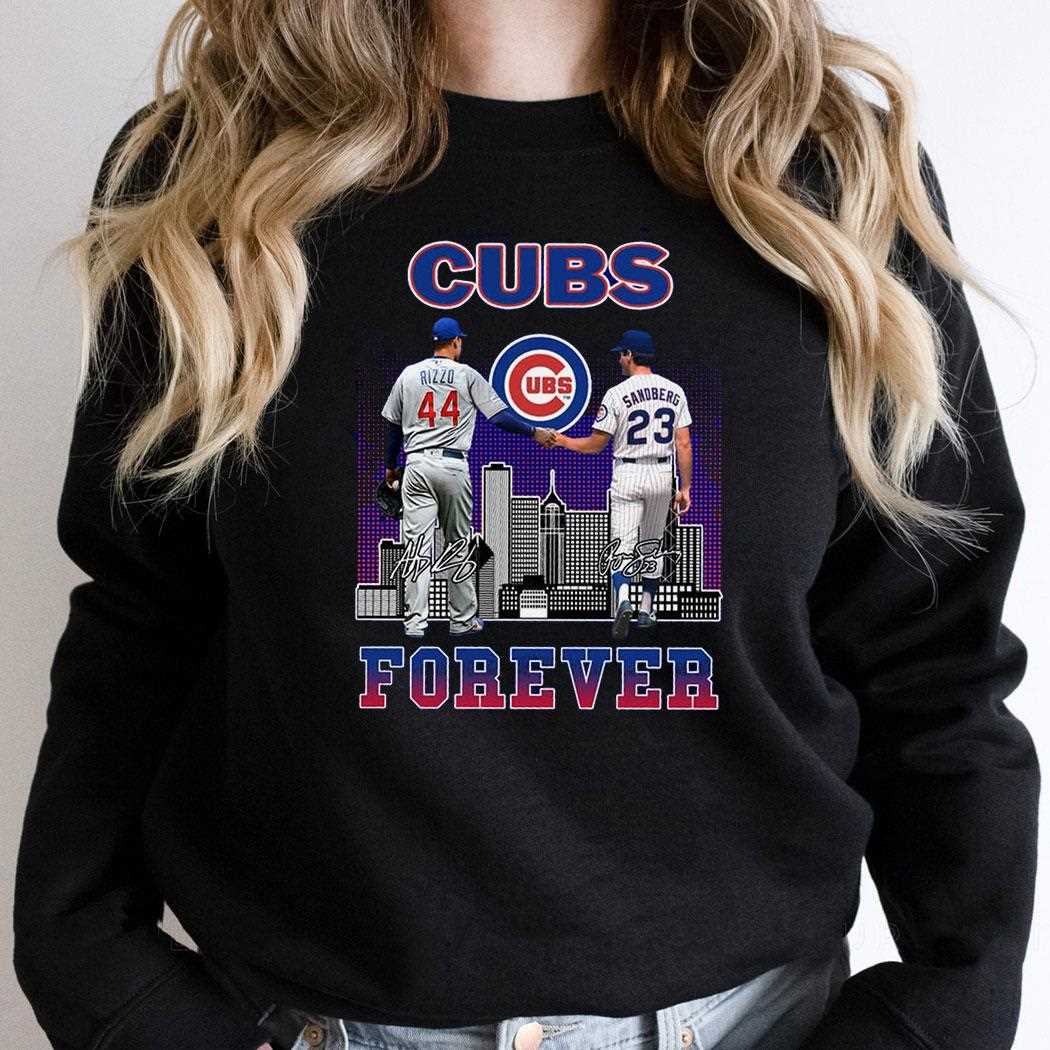 Cubs Forever Rizzo And Sandberg Skyline Shirt Cubs Forever Rizzo And Sandberg Skyline Shirt