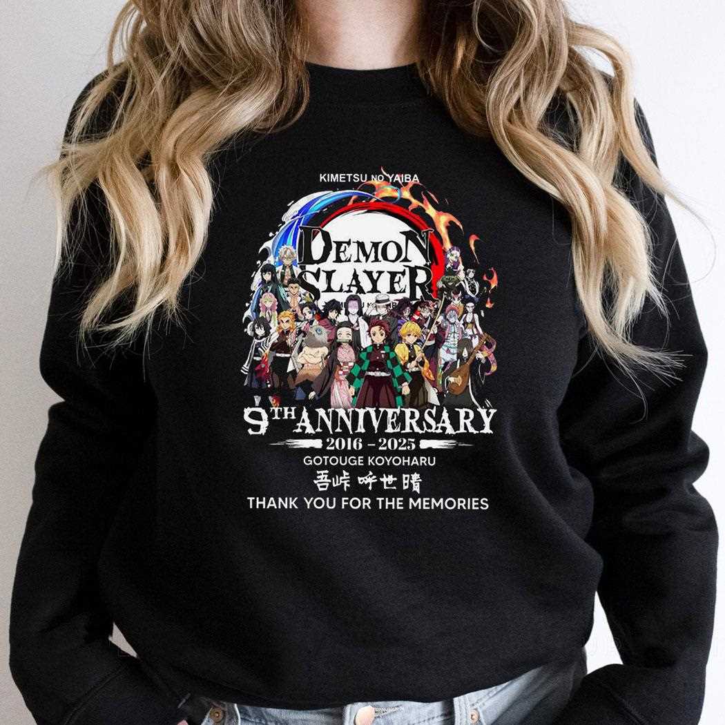 Demon Slayer Kimetsu No Yaiba 9th Anniversary Tee Demon Slayer Kimetsu No Yaiba 9th Anniversary Tee