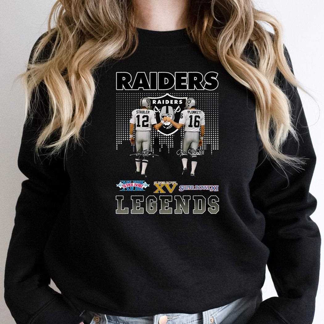 Raiders Legends Stabler And Plunkett Super Bowl Victories Shirt Raiders Legends Stabler And Plunkett Super Bowl Victories Shirt