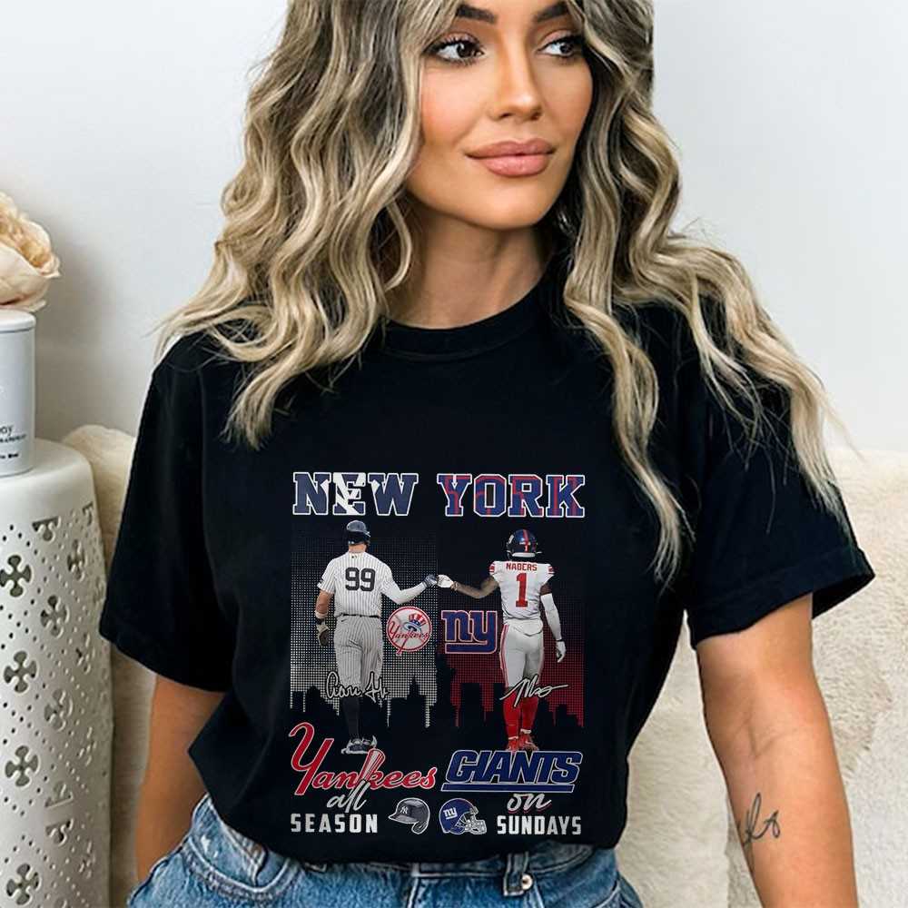 New York Sports Judge Yankees All Season Nabers Giants On Sundays Skyline Shirt New York Sports Judge Yankees All Season Nabers Giants On Sundays Skyline Shirt