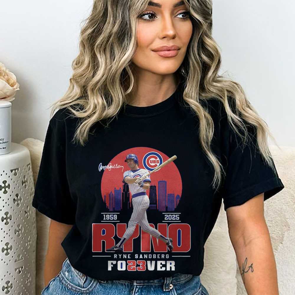 Ryne Sandberg Cubs 1959-2025 Ryno Forever Signature Shirt Ryne Sandberg Cubs 1959-2025 Ryno Forever Signature Shirt