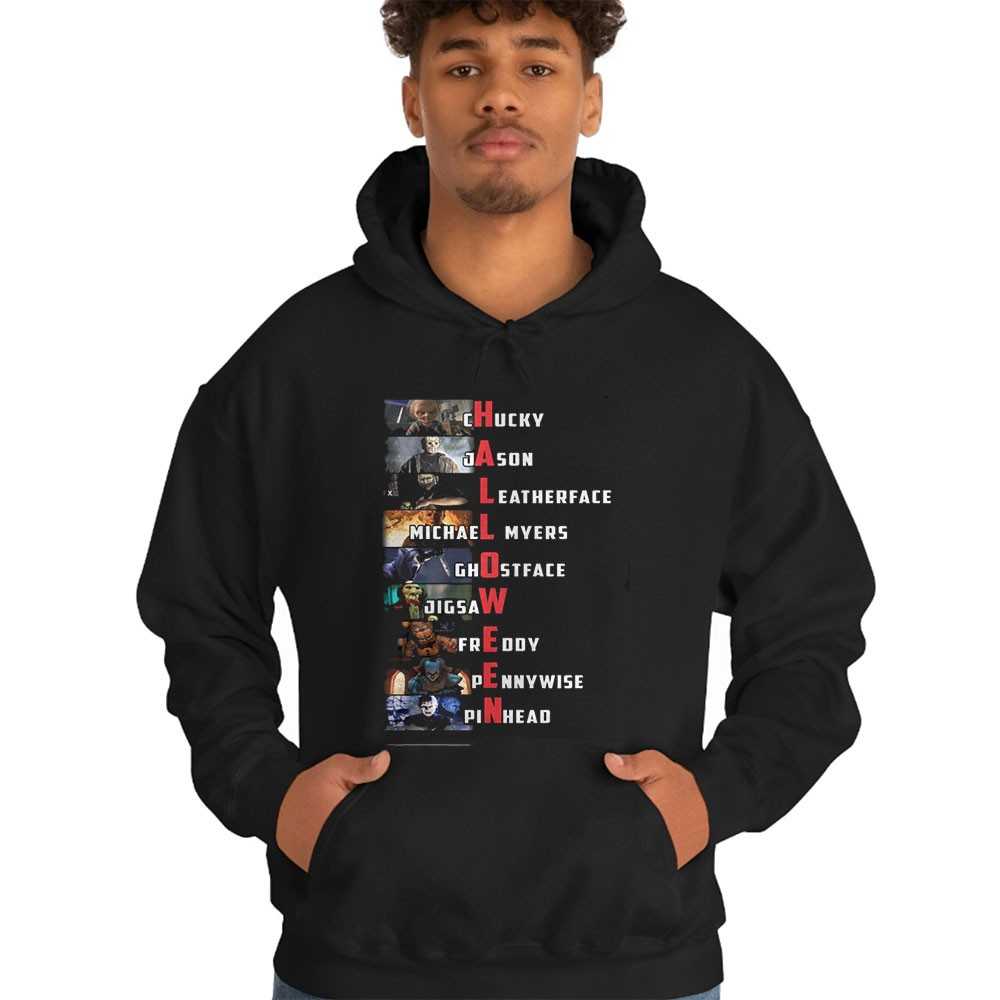 Halloween Horror Character Stack Tee Halloween Horror Character Stack Tee