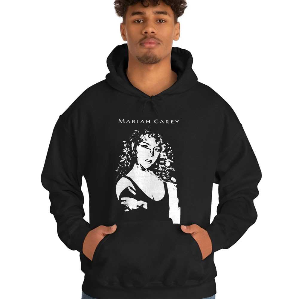 Mariah Carey Black & White Portrait T-shirt Mariah Carey Black & White Portrait T-shirt