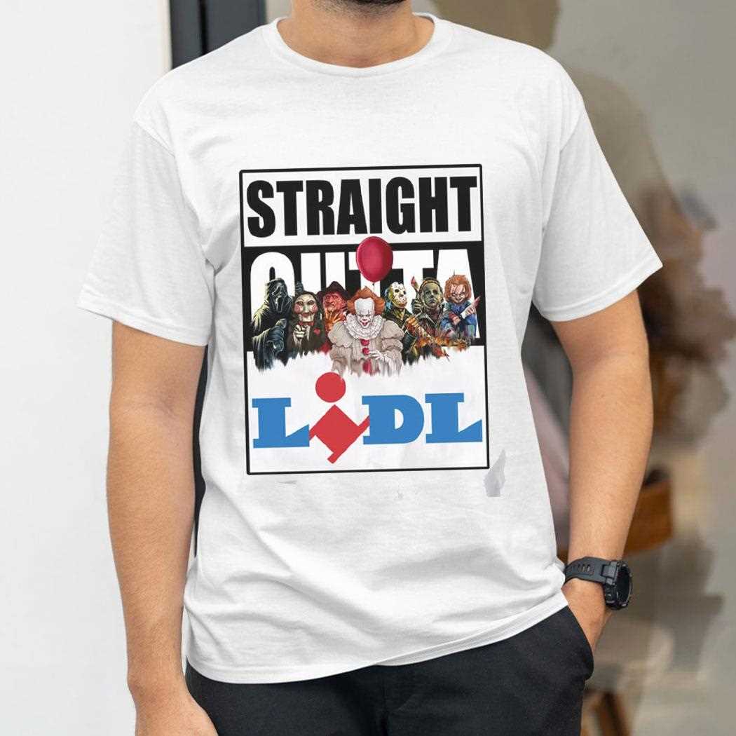 Straight Outta Lidl Groceries Horror Gang Tee Straight Outta Lidl Groceries Horror Gang Tee