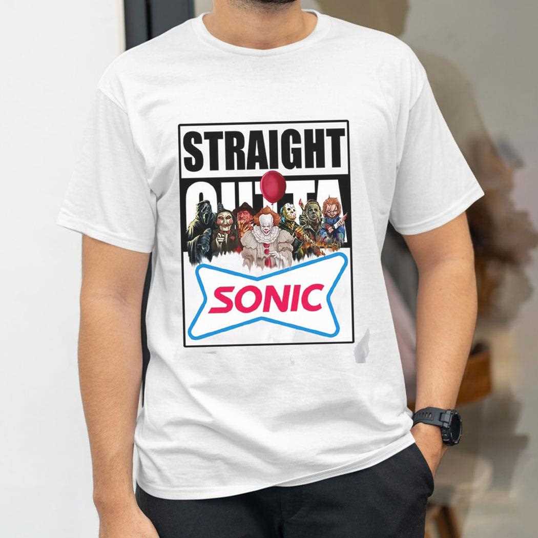 Straight Outta Sonic Drive-in Horror Crew Tee Straight Outta Sonic Drive-in Horror Crew Tee