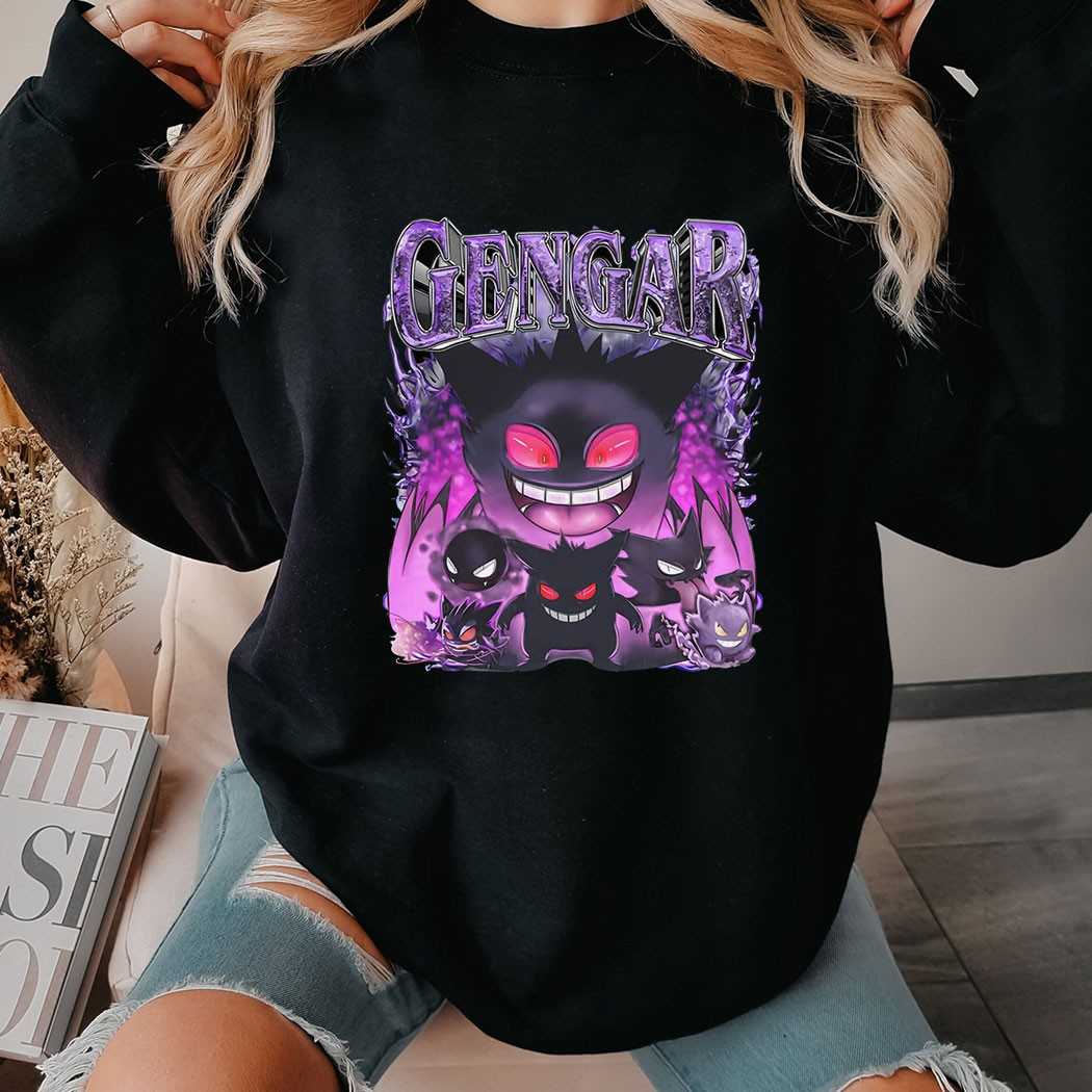 Gengar Pokemon Purple Aura Tee Gengar Pokemon Purple Aura Tee