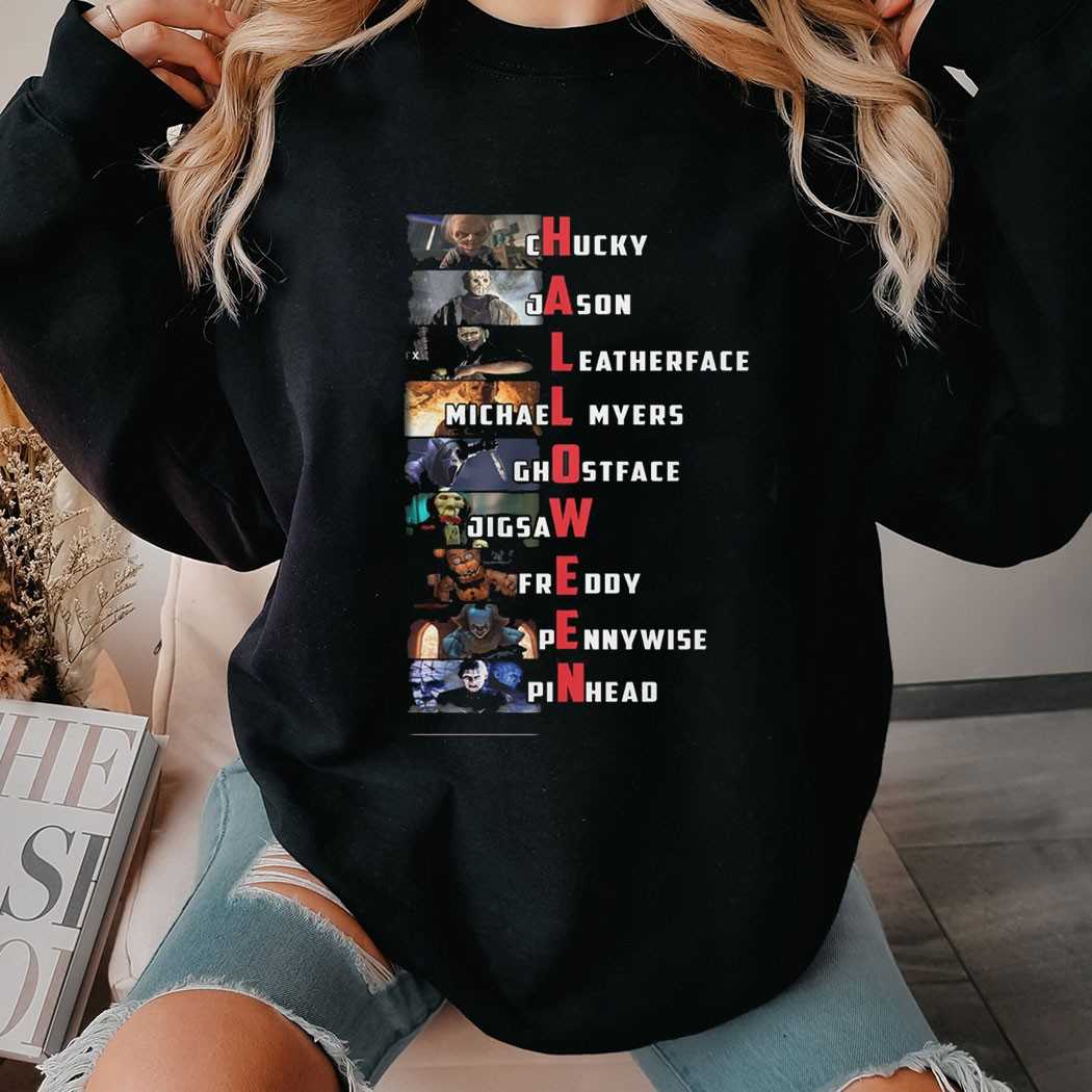 Halloween Horror Character Stack Tee Halloween Horror Character Stack Tee