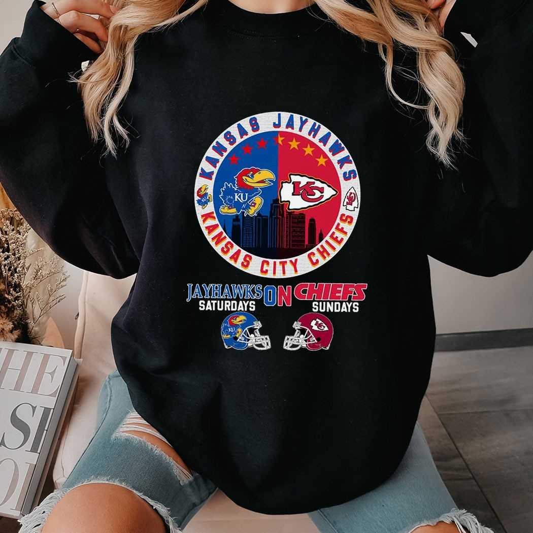 Kansas Jayhawks On Chiefs Saturdays On Sundays Shirt Kansas Jayhawks On Chiefs Saturdays On Sundays Shirt