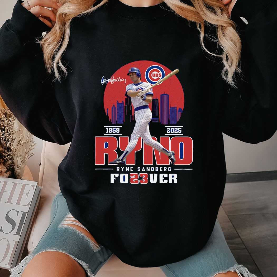Ryne Sandberg Cubs 1959-2025 Ryno Forever Signature Shirt Ryne Sandberg Cubs 1959-2025 Ryno Forever Signature Shirt