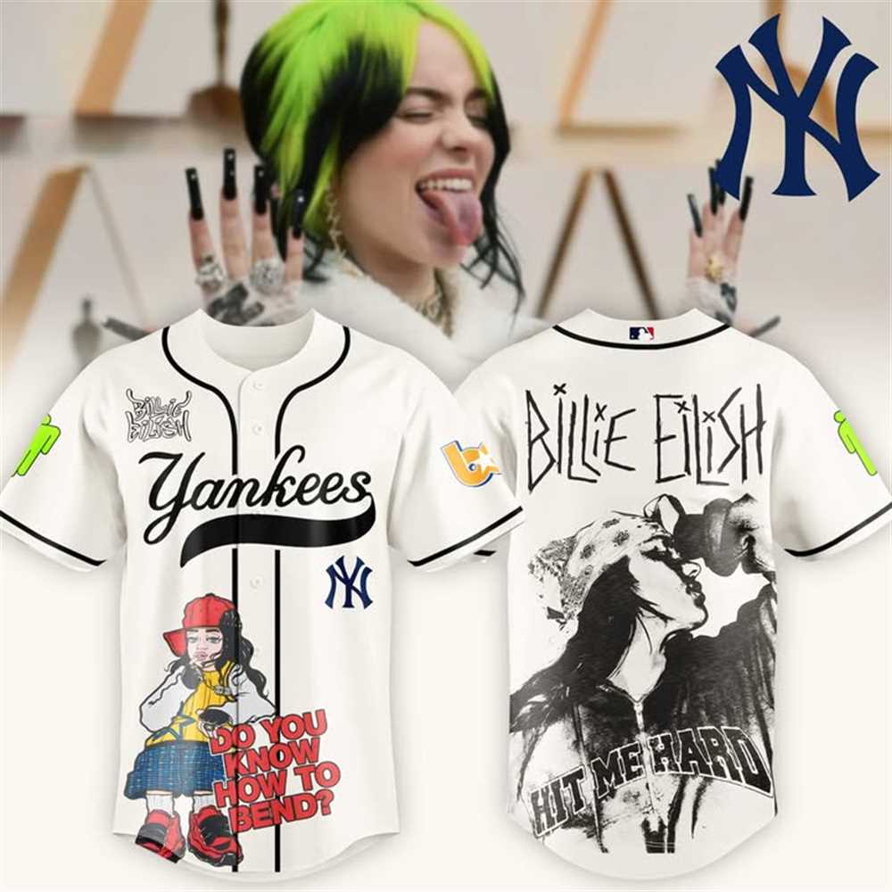 Billie Eilish Mets Hit Me Hard Baseball Jersey