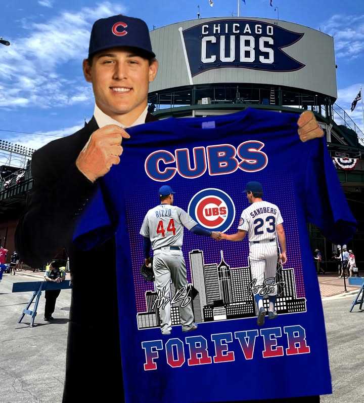 Cubs Forever Rizzo And Sandberg Skyline Shirt Cubs Forever Rizzo And Sandberg Skyline Shirt