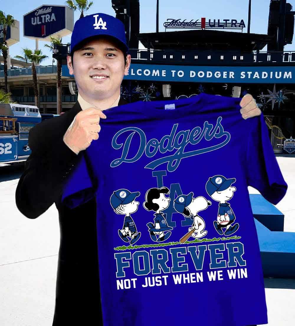 Dodgers Peanuts Gang Fan Forever T-shirt Dodgers Peanuts Gang Fan Forever T-shirt