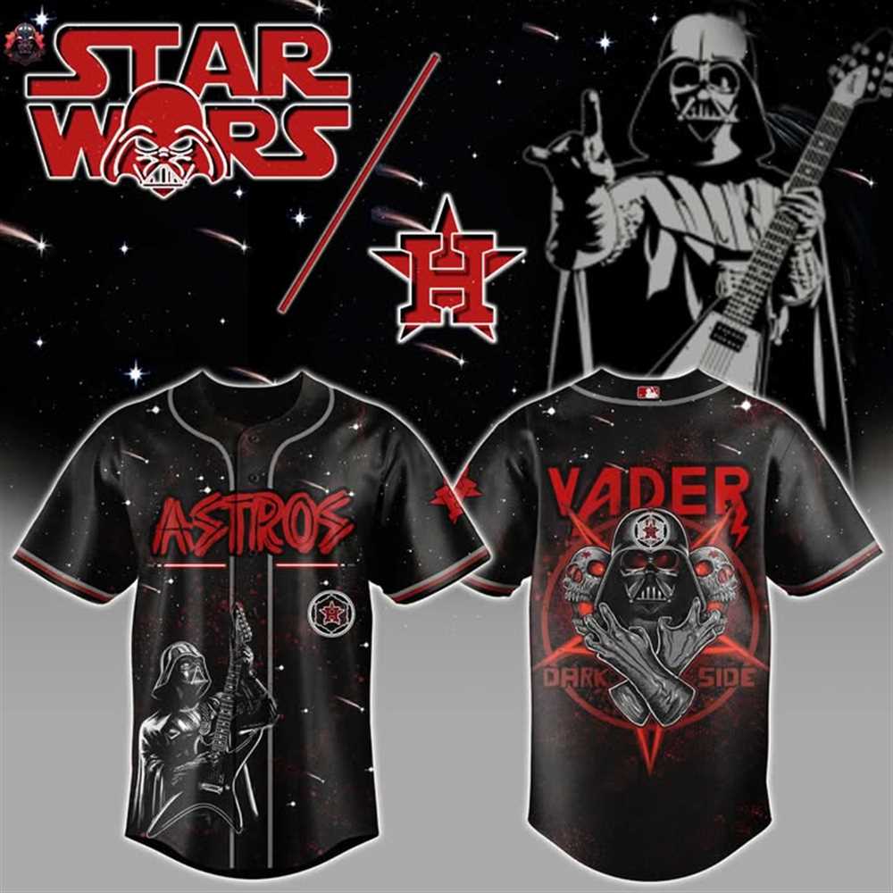Star Wars Astros Vader Dark Side Heavy Metal Baseball Jersey Star Wars Astros Vader Dark Side Heavy Metal Baseball Jersey