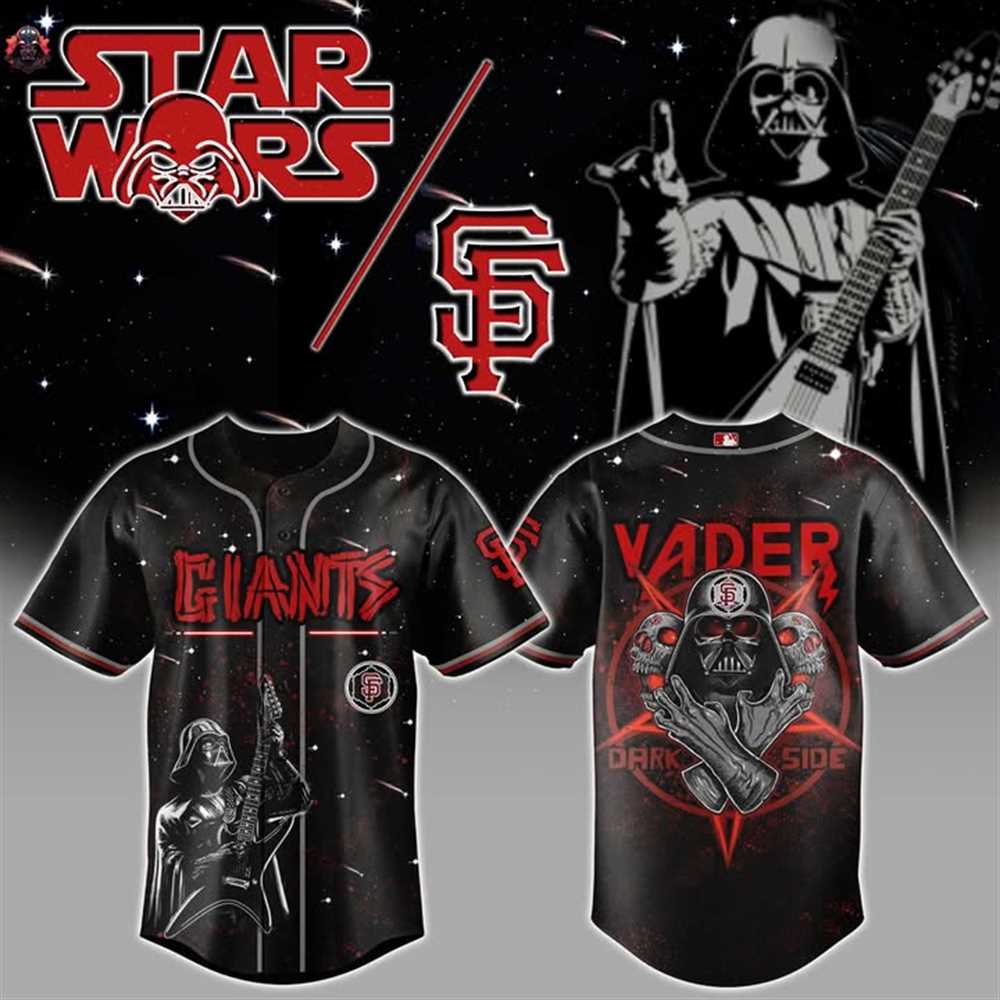 Star Wars Giants Vader Dark Side Heavy Metal Baseball Jersey Star Wars Giants Vader Dark Side Heavy Metal Baseball Jersey