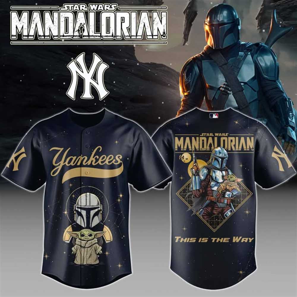 Star Wars Mandalorian Yankees This Is The Way Baseball Jersey Star Wars Mandalorian Yankees This Is The Way Baseball Jersey
