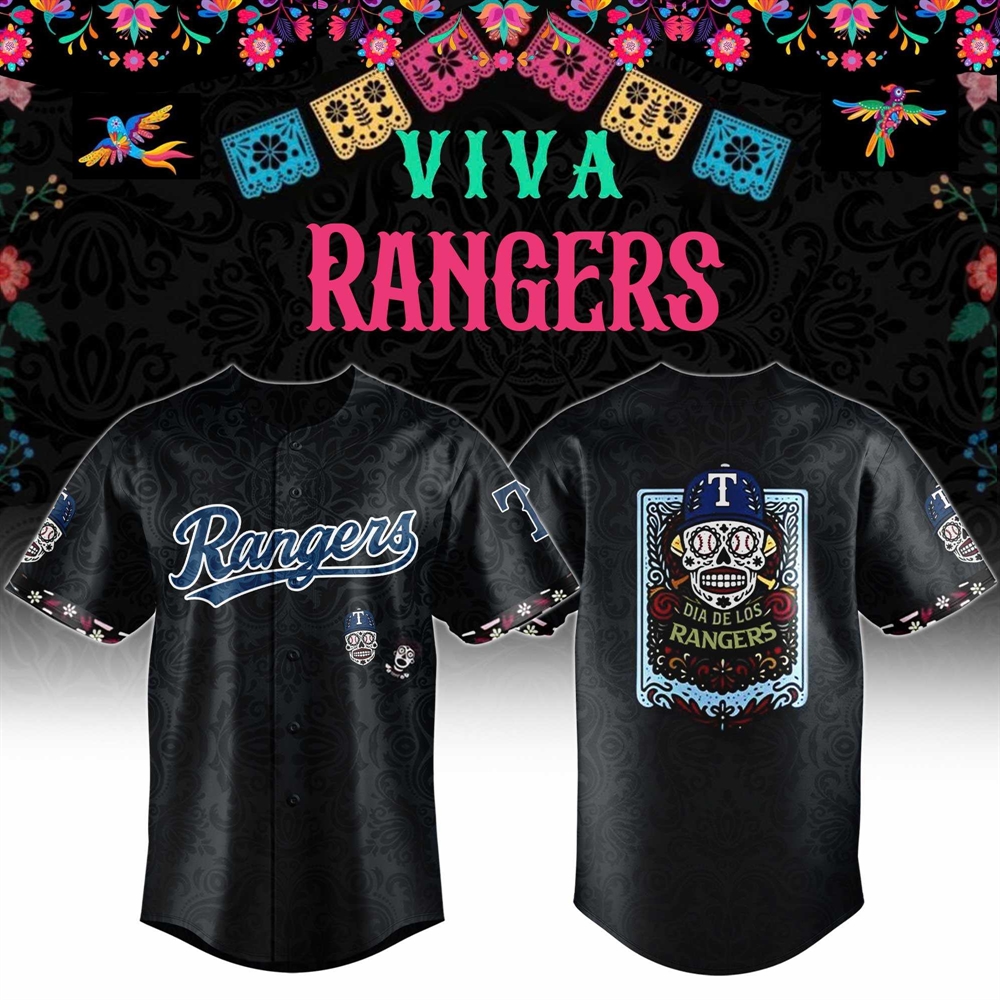 Texas Rangers Dia De Los Muertos Jersey