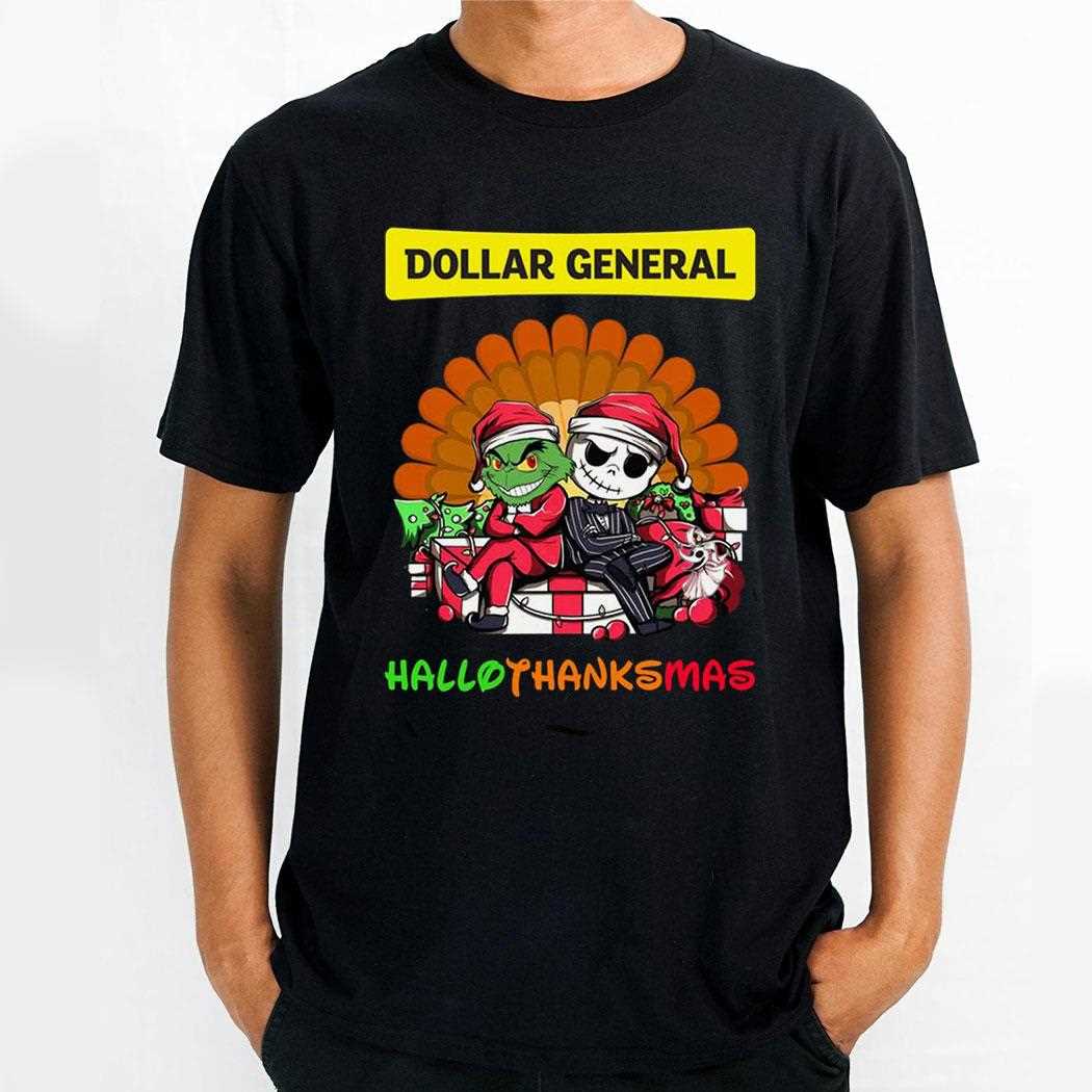 Dunkin’ Donuts Grinch And Jack Skellington Hallothanksmas Tee